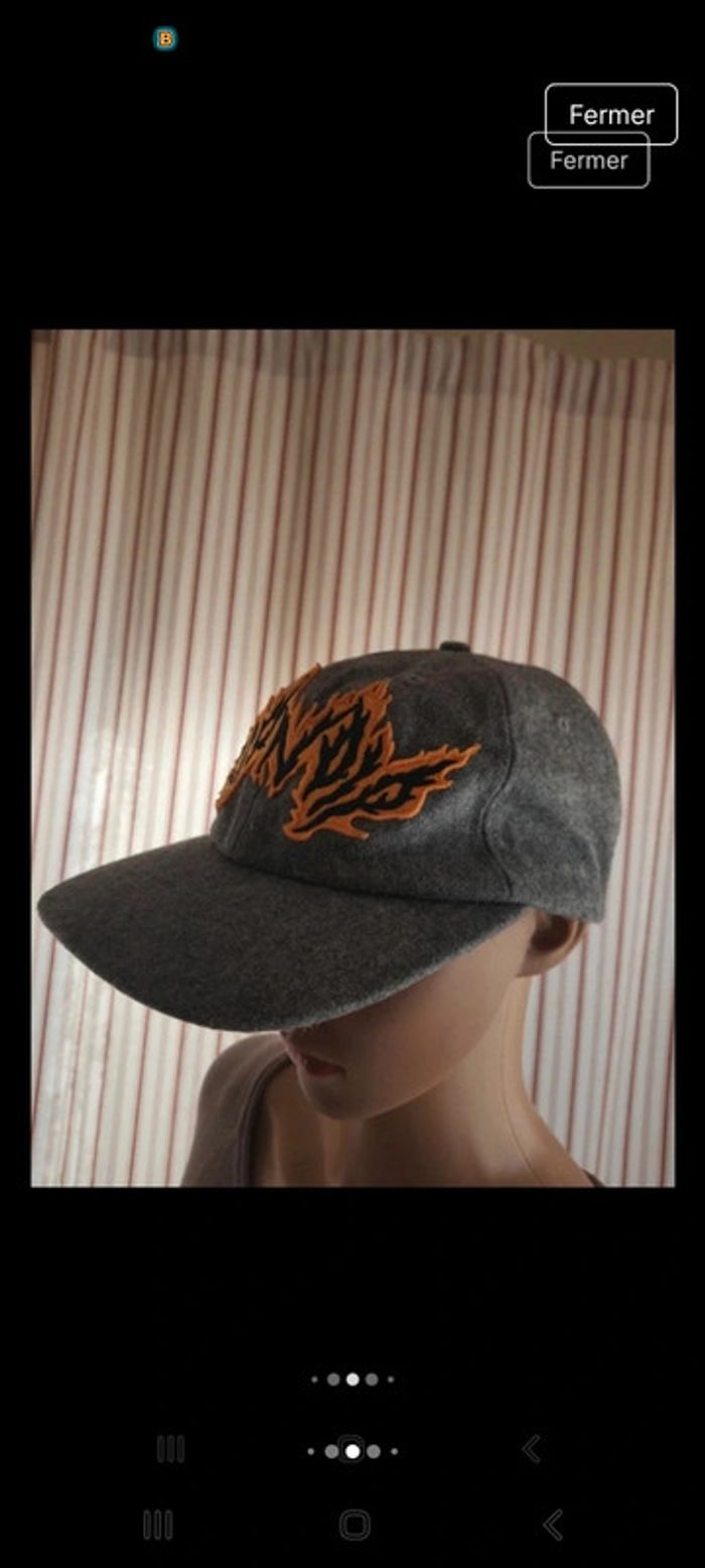 Casquette grise Ripndip réglable en 50% laine - photo numéro 4