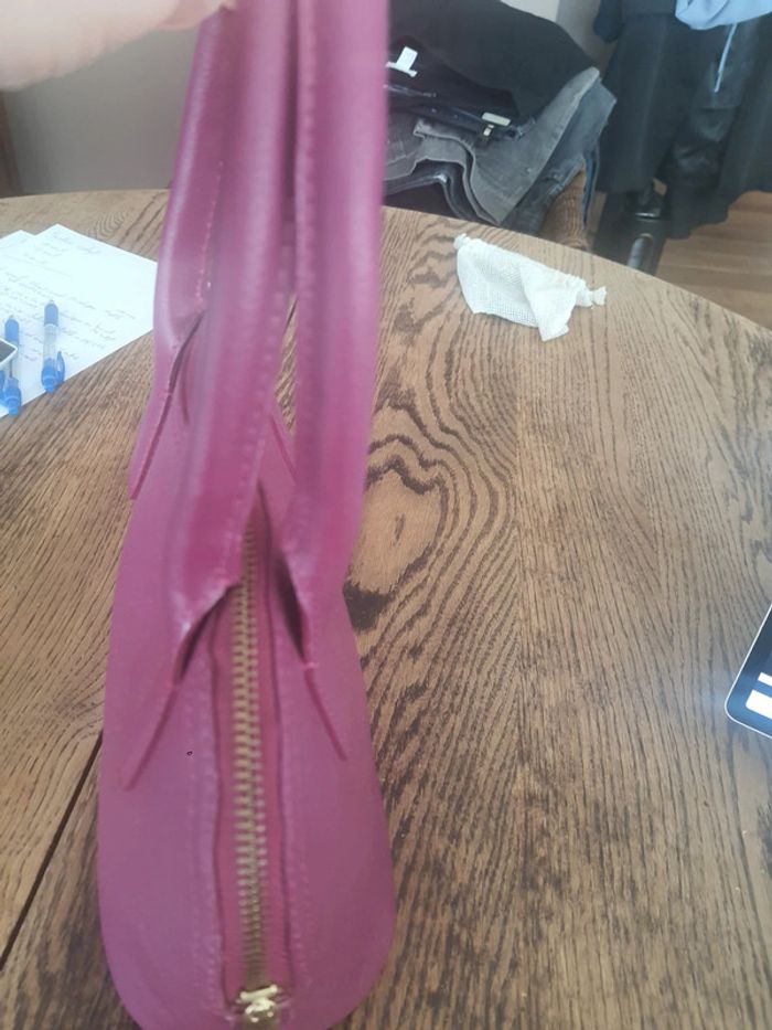 Jolie sac à main No Stress en cuir Violet - photo numéro 7