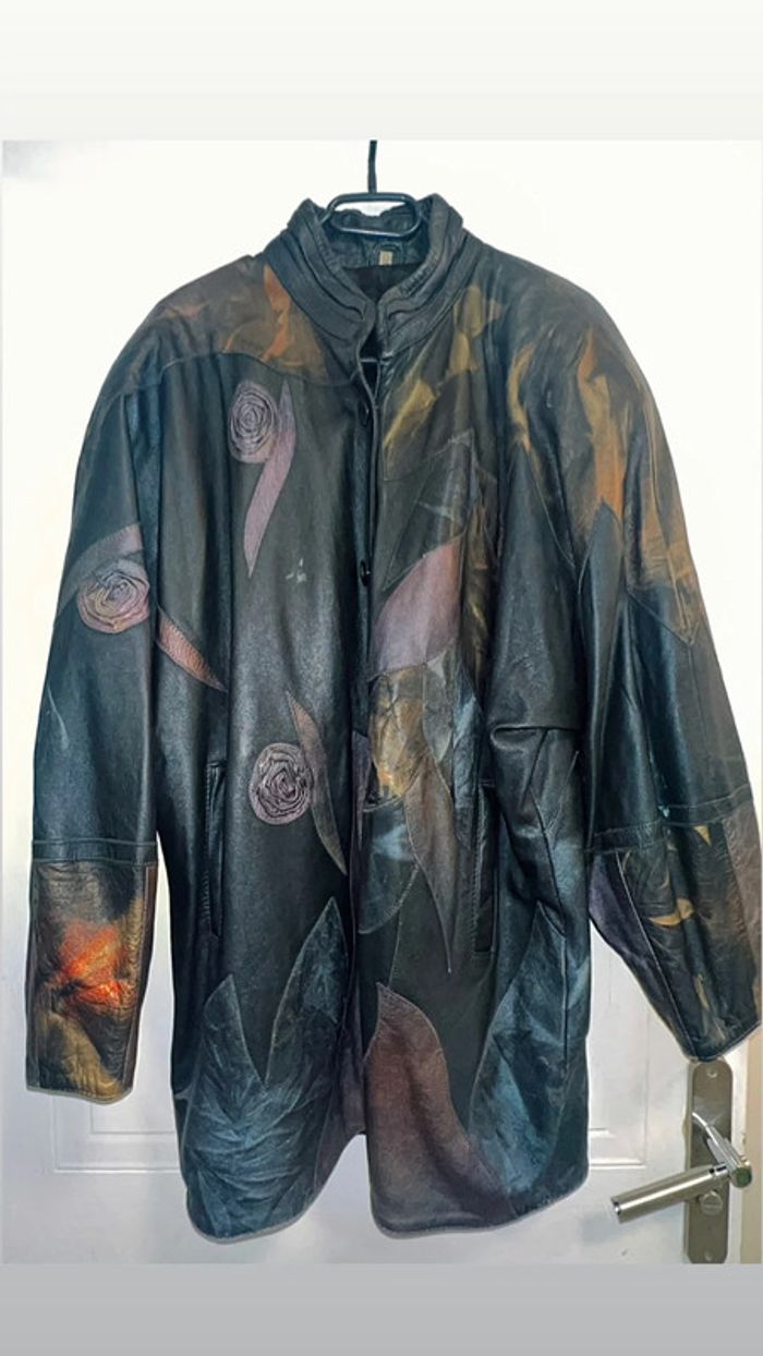 Manteau en Cuir Vintage taille 44