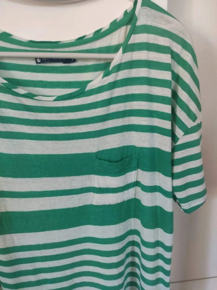 Petit bateau Tee shirt 30 % lin M - photo numéro 2