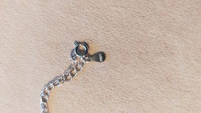 Argent 925 & Zircons saphir (collier + bague + boucles) - photo numéro 10