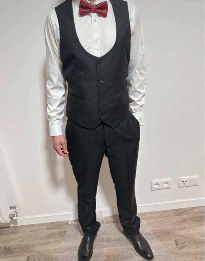 Costume smoking noir 3 pièces T46-48 - photo numéro 5