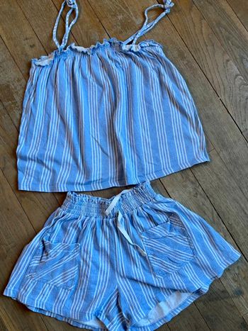 Pyjama été bleu Kiabi 10 ans