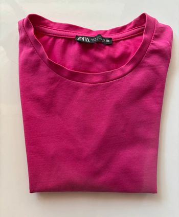 T-shirt femme fille court taille 36/S rose fushia marque Zara