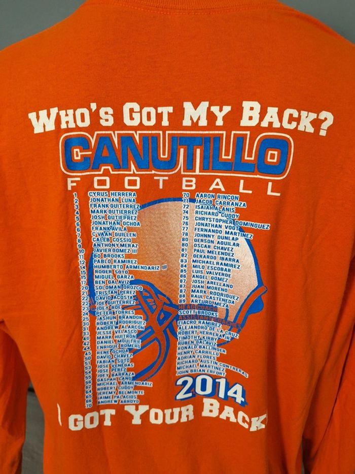 tee shirt manches longues imprime vintage gildan - canutillo eagles playoffs 2014 - taille L (502) - photo numéro 7