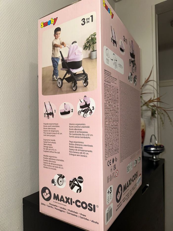 Jeu poussette Maxi-Cosi Smoby 3 en 1 - photo numéro 2