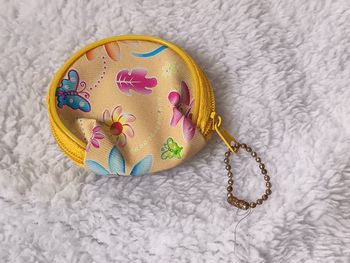 Mini Porte-monnaie Rond - Motifs Fleurs & Papillons