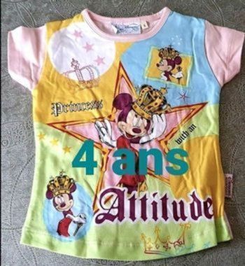 T-shirt manches courtes 4 ans Disney MINNIE