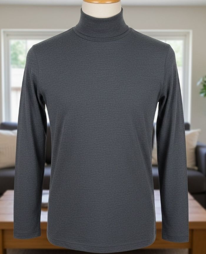 Sous pull col roulé gris chiné camaïeu M