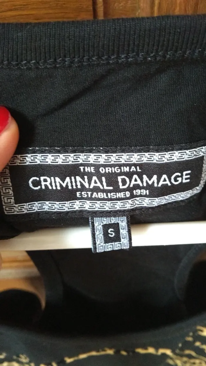 Débardeur noir imprimé léopard Criminalité Damage taille S - photo numéro 5