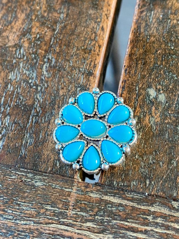 Magnifique bague argenté avec turquoise, taille 52 - photo numéro 3