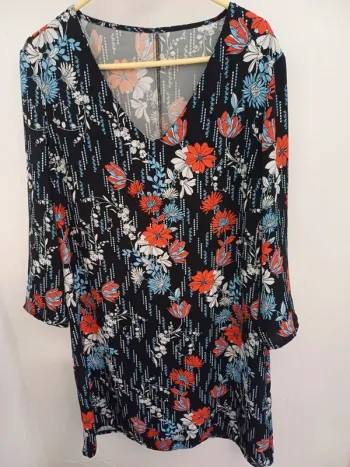 Robe droite fleurie