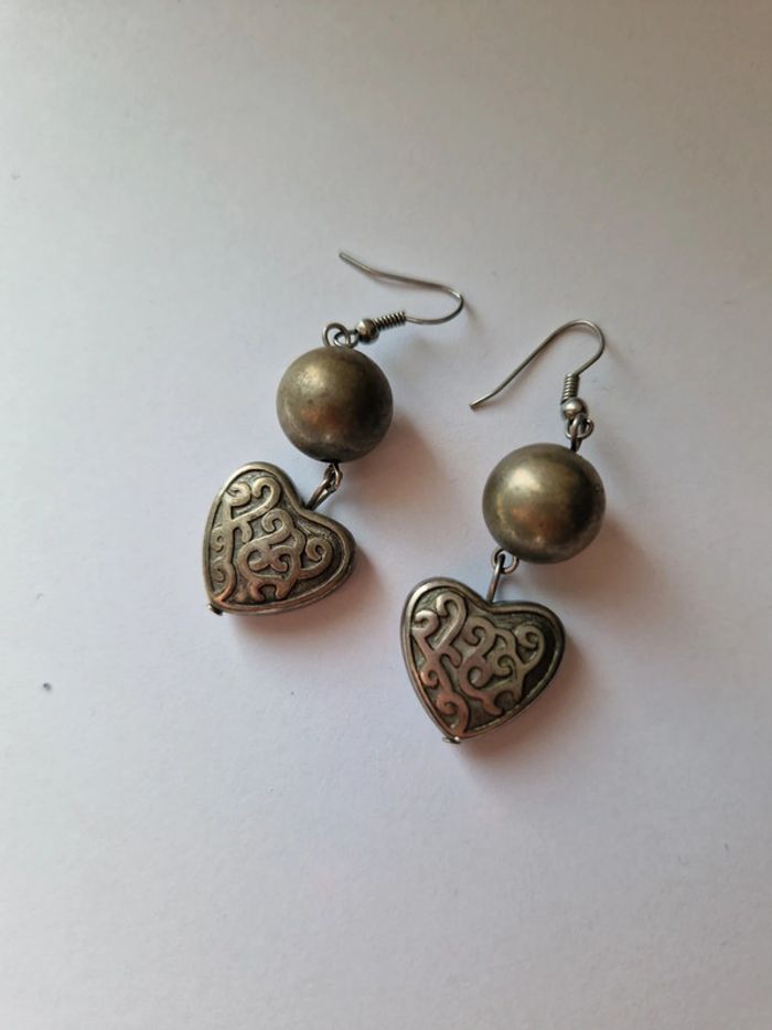 Boucle d oreille coeur - photo numéro 2