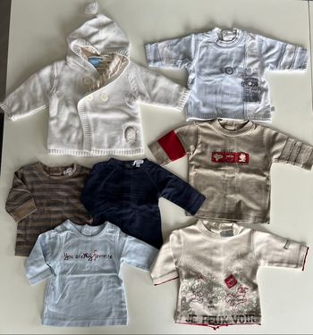 Lot de 7 vêtements Hiver taille 1 mois