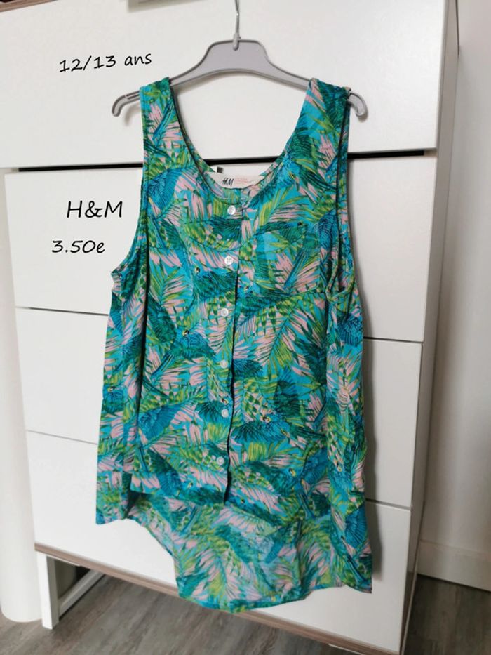 Chemise sans manche h&m 12/13 ans