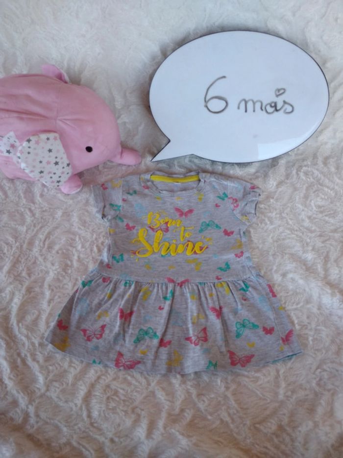 Robe courte Tunique Fille 6 mois "Born to shine" Zeeman