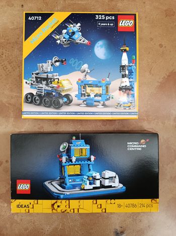 Neuf - Lego Space Edition Limitée - 40712  et 40786 - Base Lancement Fusée - Micro Command Center
