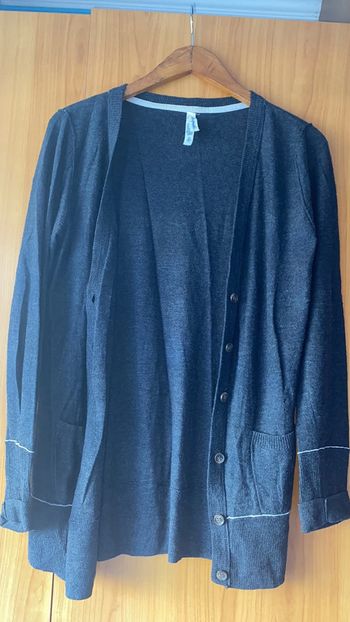 Gilet gris manches longues Aeropostale L
