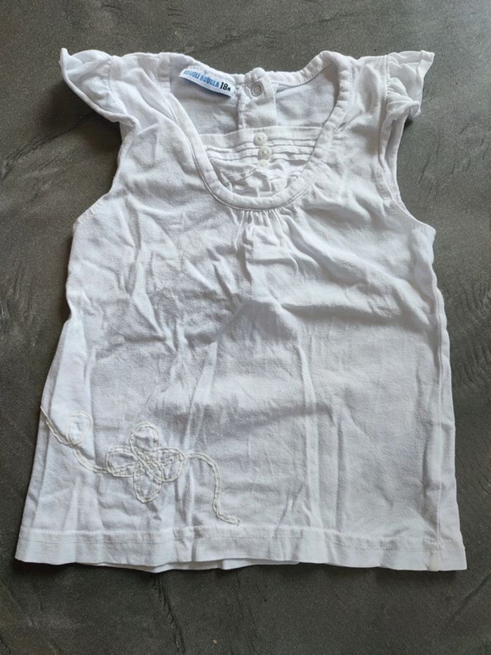 Débardeur blanc 18 mois fille