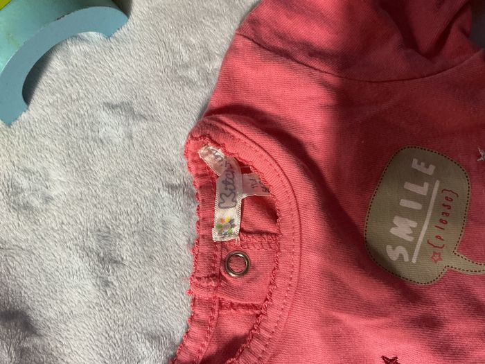 pyjama grenouillère en coton rose impression photo devant 1 mois kitchoun - photo numéro 8