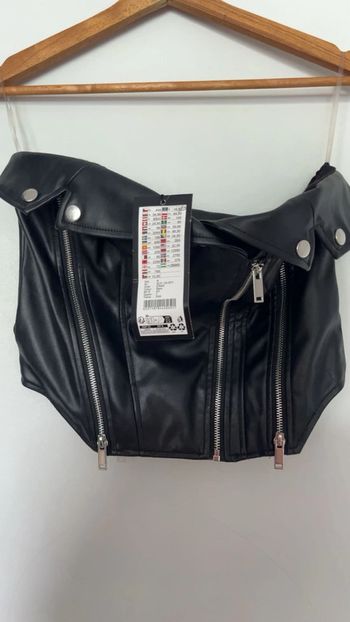 Haut bustier femme neuf étiquette similicuir
