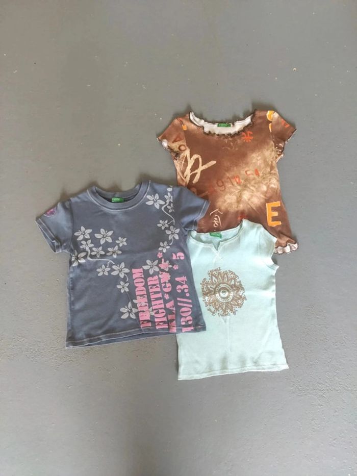 Benetton 3 tee shirt 4 ans - photo numéro 1