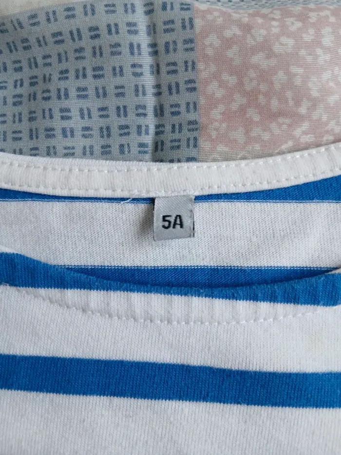 T-shirt marinière 5 ans - photo numéro 4