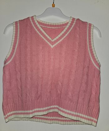 Gilet rose sans manches femme