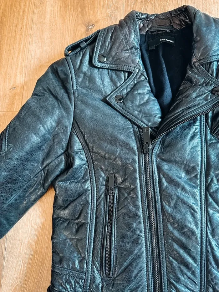 Perfecto cuir The Kooples noir taille 34 - photo numéro 8