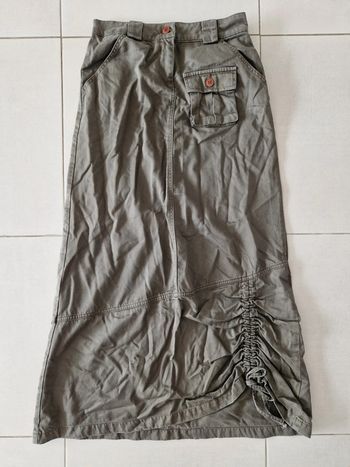 Jupe longue kaki 38 Etam
