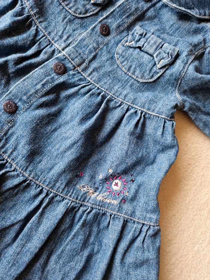 Robe en jean et veste style tricoté 12mois - photo numéro 5