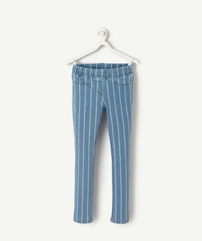 Tregging pantalon jean rayé bleu tape à l'oeil 4 ans - photo numéro 2
