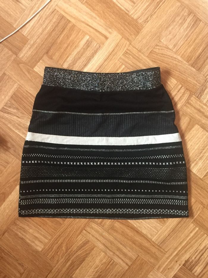Jupe à paillettes noire Desigual femme 38 - photo numéro 2