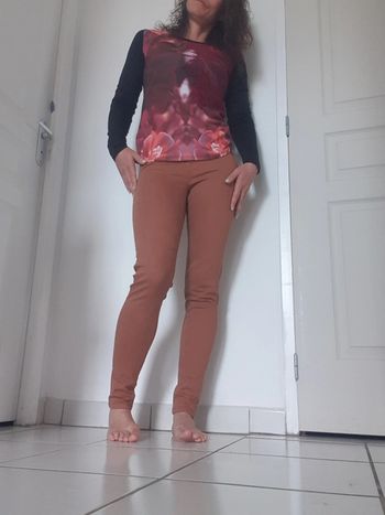 Pantalon jeans slim femme camel taille 36 ou S