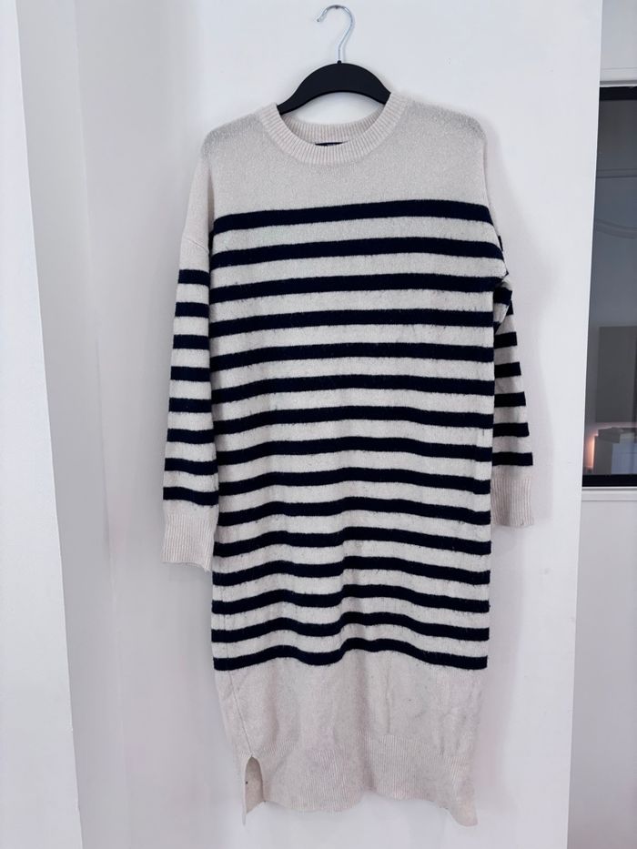 Robe pull longue marinière Kiabi taille M