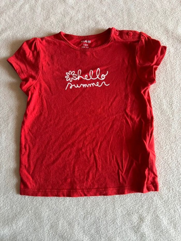 T-shirt rouge kiabi 18 mois