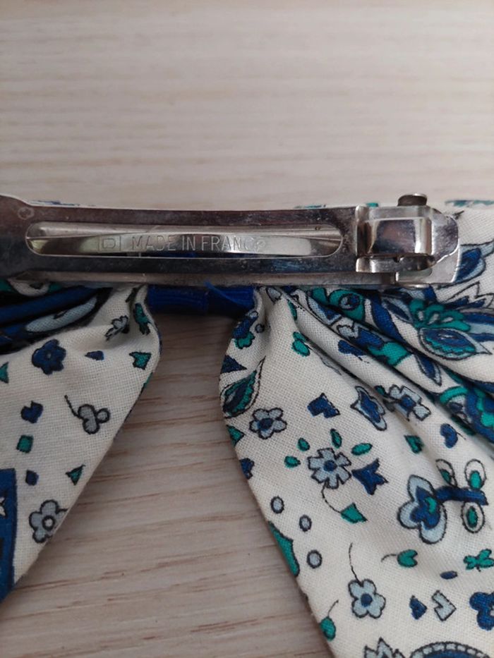 Grande barette nœud vintage provençale - photo numéro 5