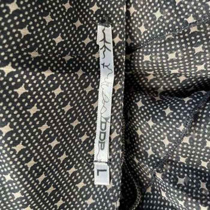 Jupe noire à volants DDP Taille L imprimé graphique doublée made in France V057 - photo numéro 7