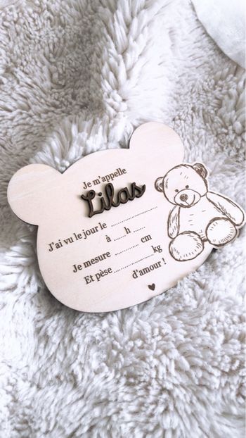 Carte ourson maternité 