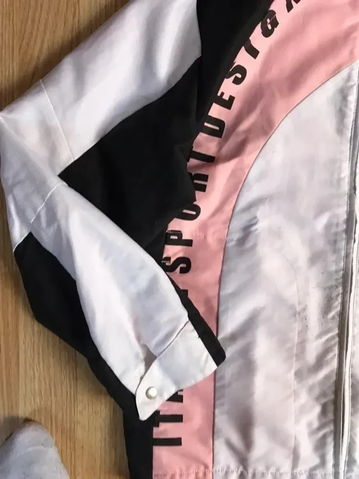 Veste Lotto femme imperméable blanc noir rose taille Xs - photo numéro 5