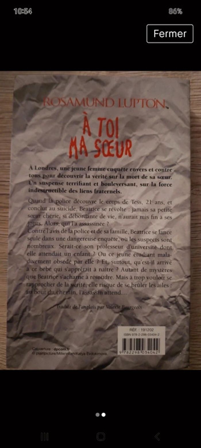 Livre À toi ma soeur - photo numéro 2