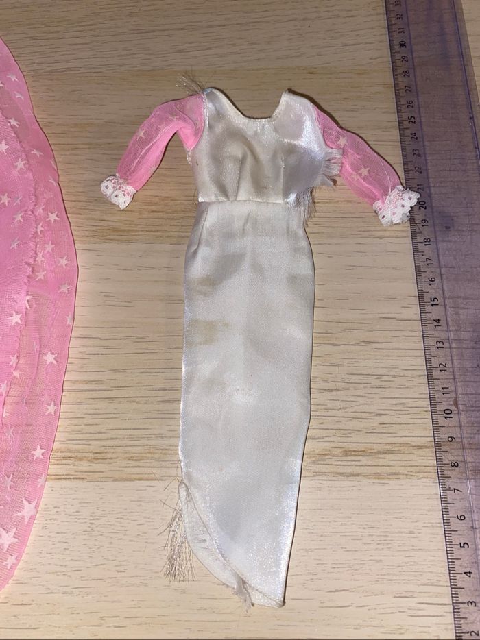 Poupée Lynette vintage parlante damart robe rose étoile - photo numéro 5