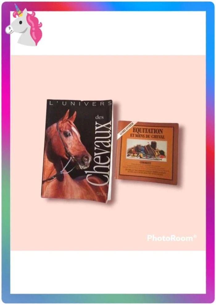 Lot de deux livres sur les chevaux