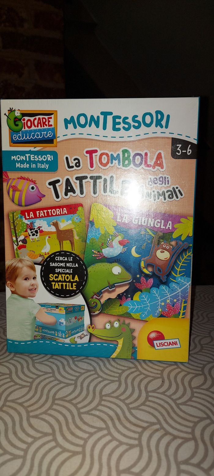 Jeu en ITALIEN montessori sur le tactile