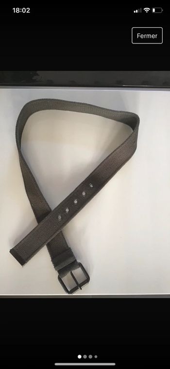 Ceinture en toile épaisse kaki