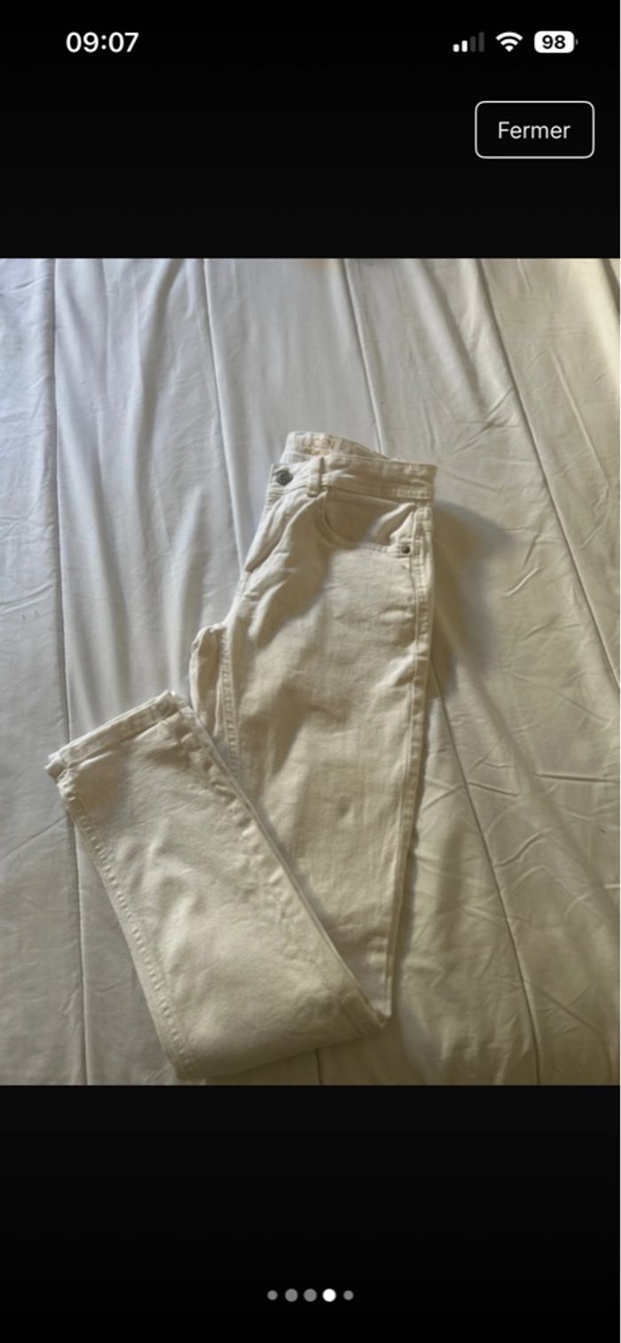 Jean blanc femme - photo numéro 2