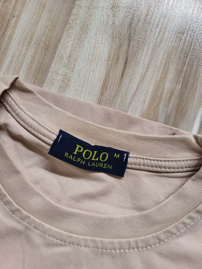 T-shirt Ralph Lauren Homme M Beige – Neuf - photo numéro 4