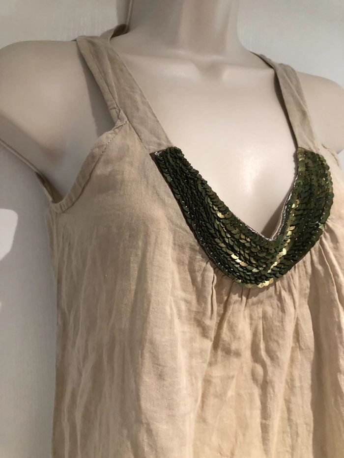 Top à sequins vert Sandro S - photo numéro 15