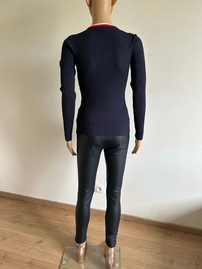 Pull bleu marine à manches longues Morgan taille XS bon état (léger défaut) - photo numéro 6
