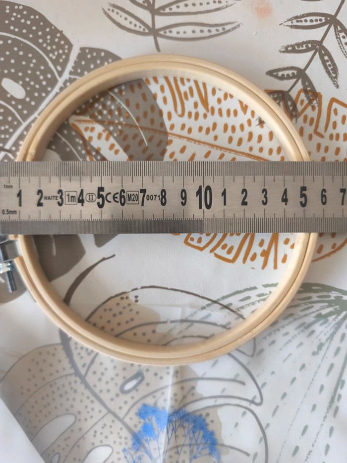 Kit broderie florale cercle 15cm - photo numéro 3
